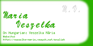 maria veszelka business card